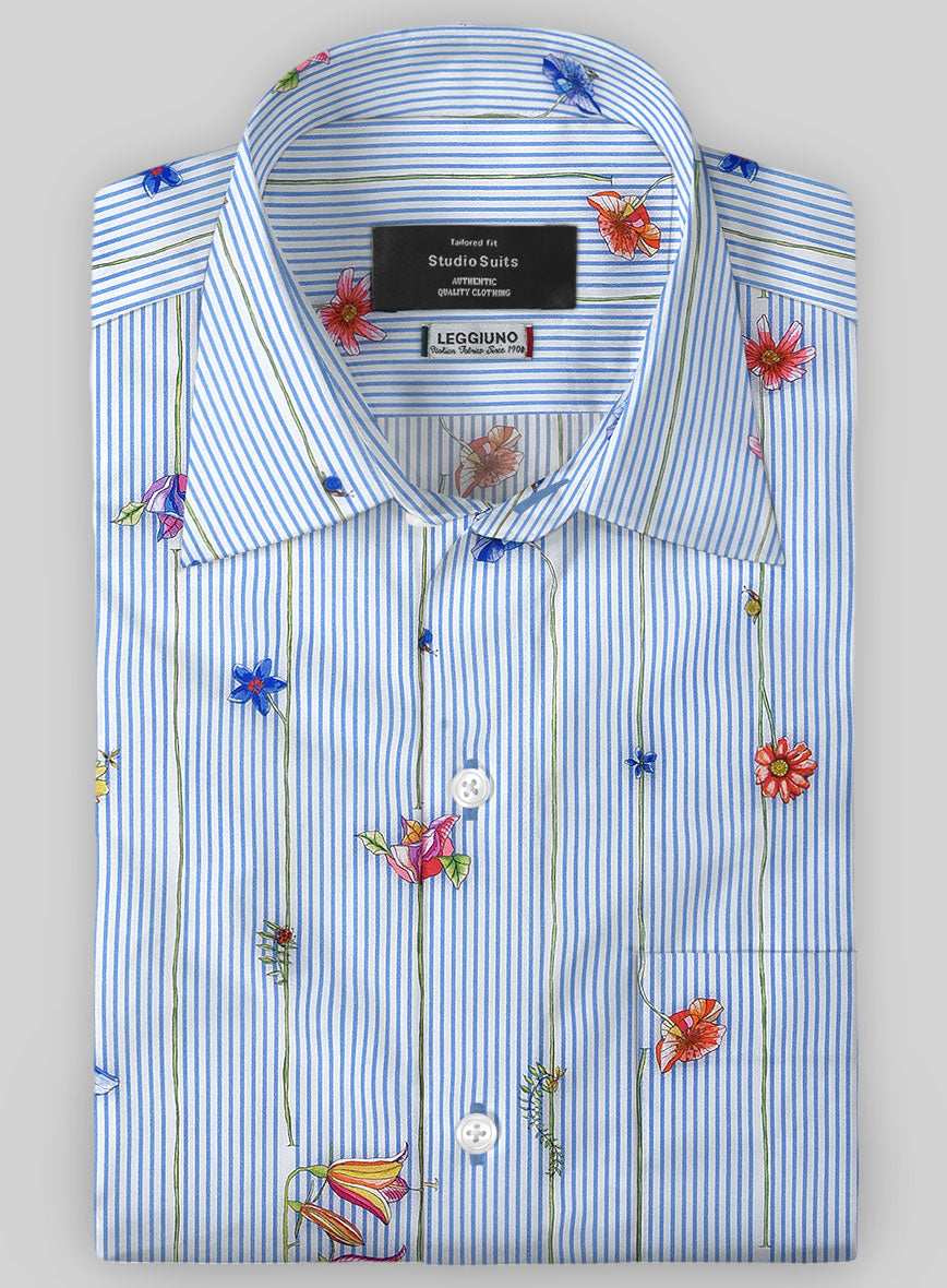 Leggiuno Cotton Azcio Shirt - StudioSuits