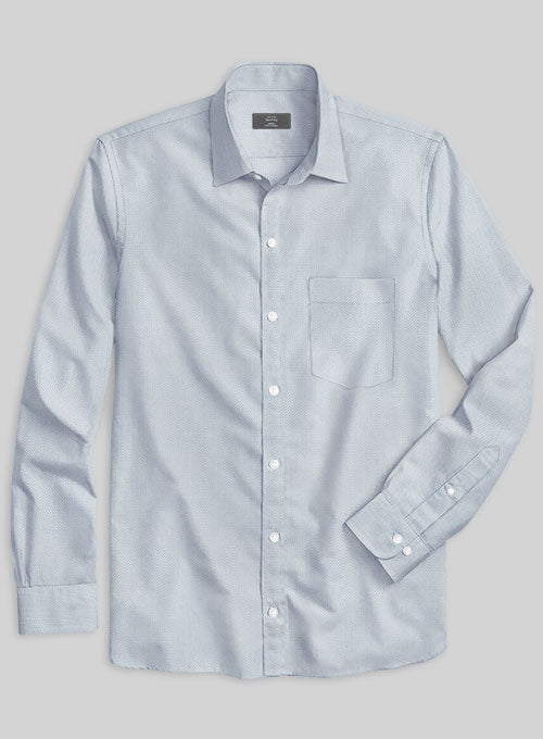 Light Gray Herringbone Cotton Shirt