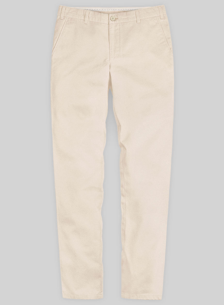 Washed Light Khaki Stretch Chino Pants - StudioSuits