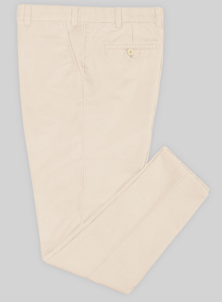 Washed Light Khaki Stretch Chino Pants - StudioSuits