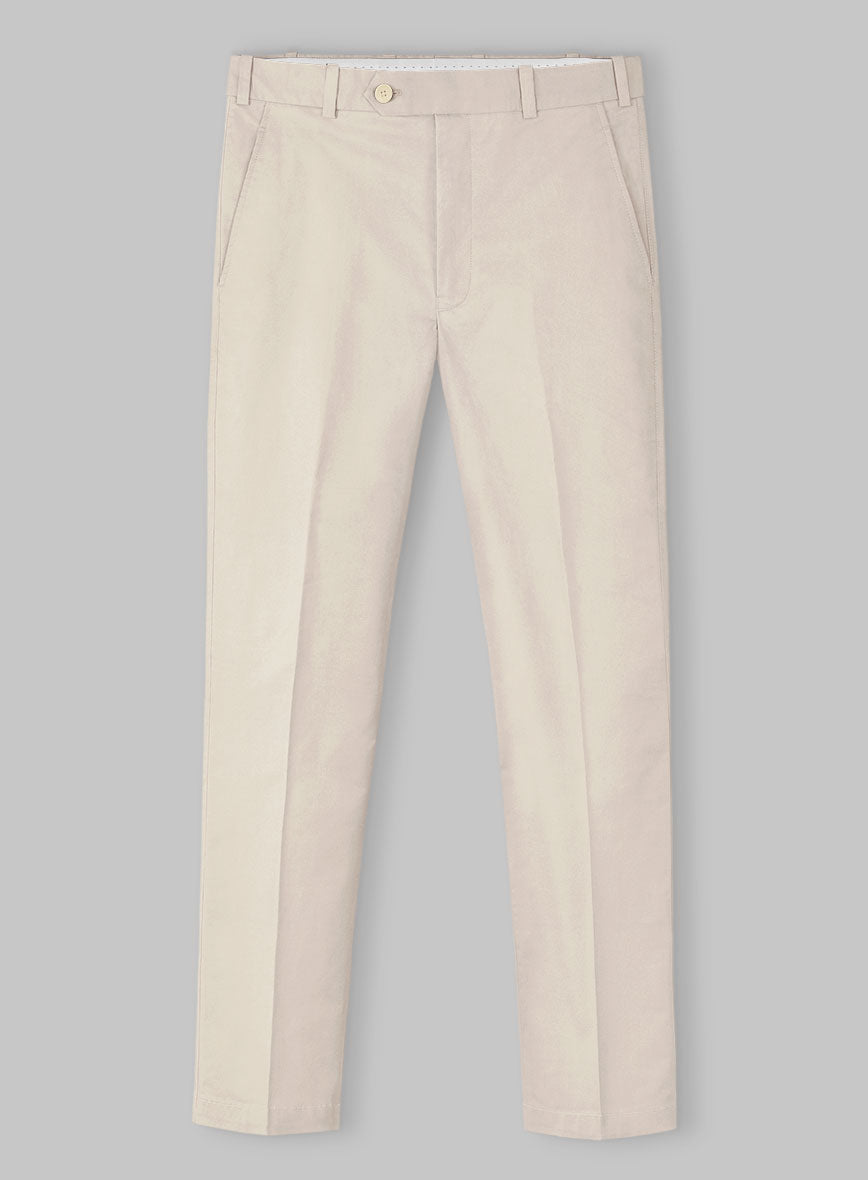 Light Khaki Stretch Chino Pants - StudioSuits