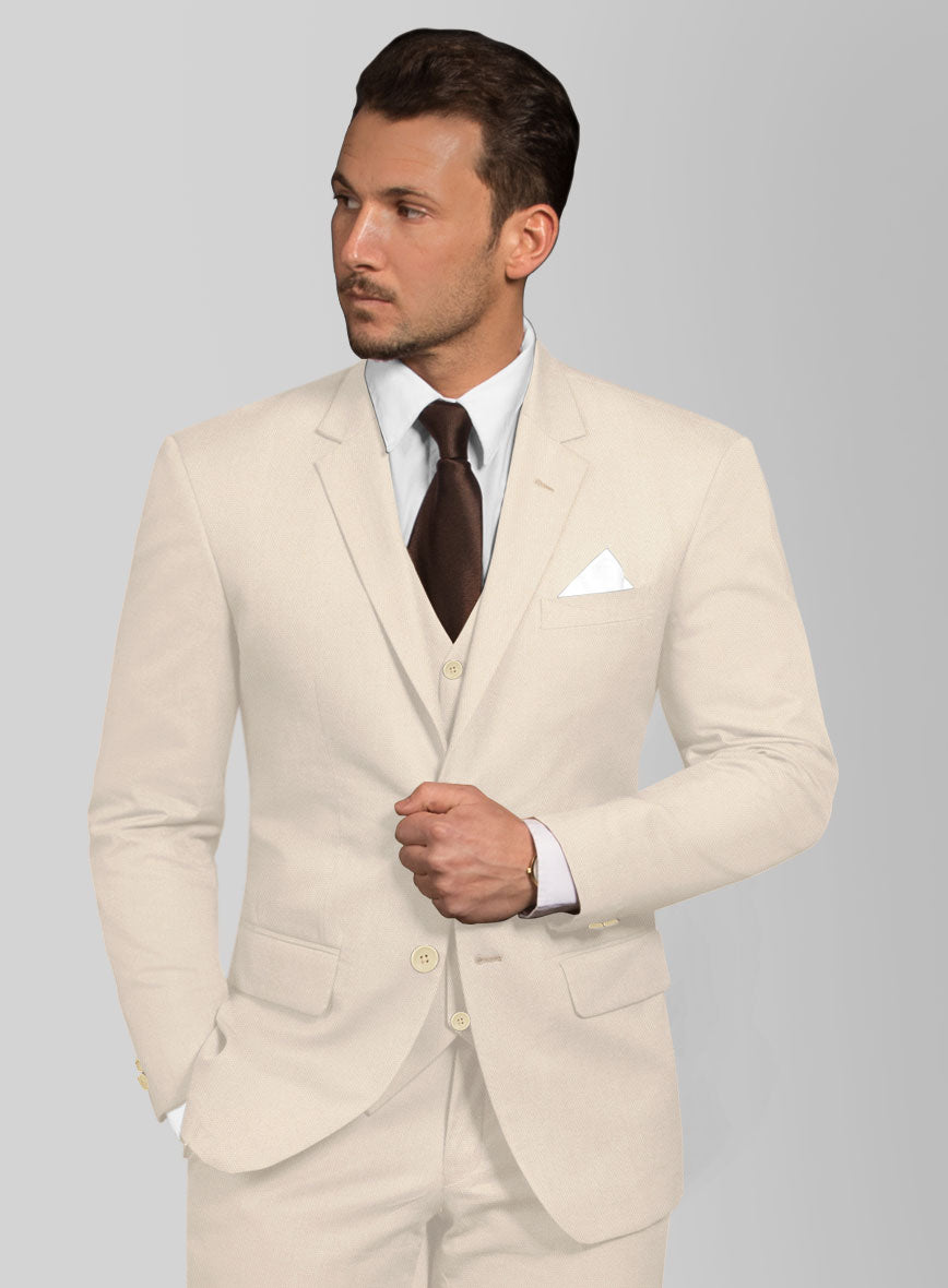 Light Khaki Stretch Chino Suit - StudioSuits