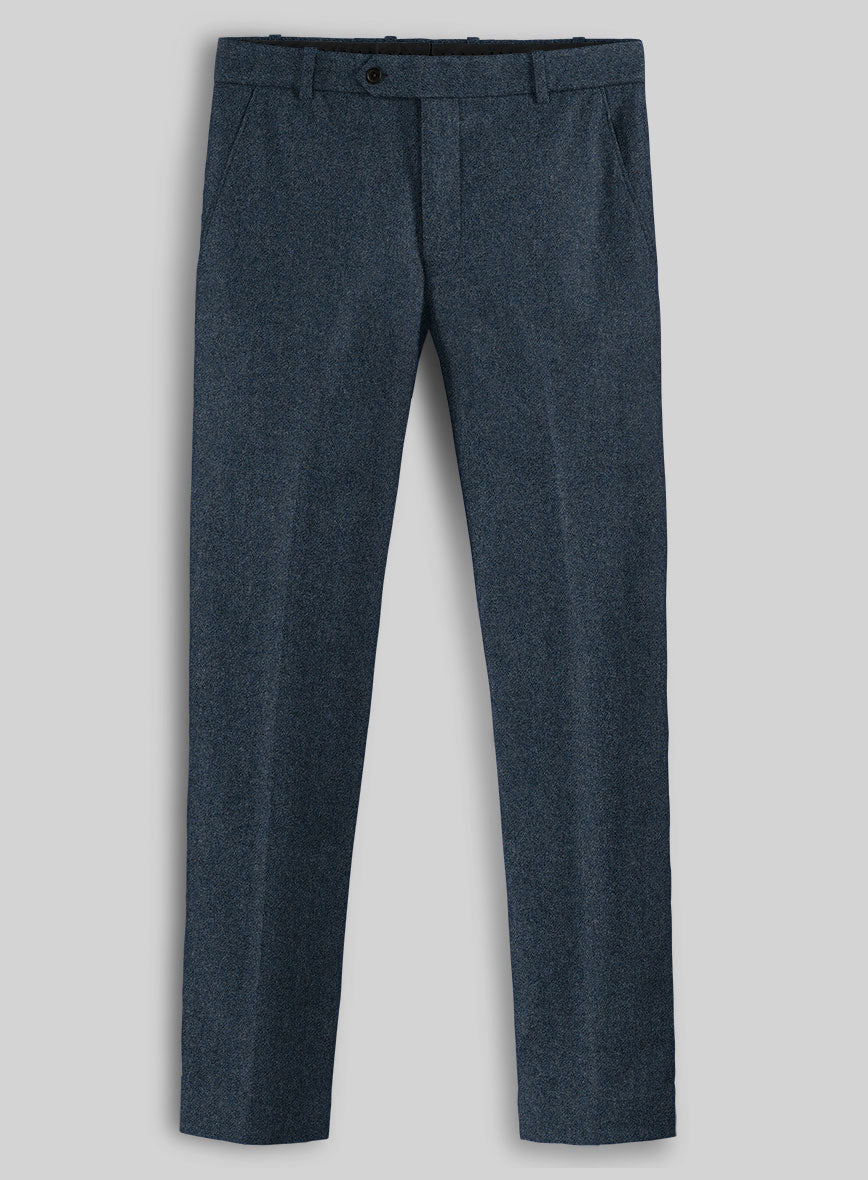 Light Weight Bond Blue Tweed Suit - StudioSuits