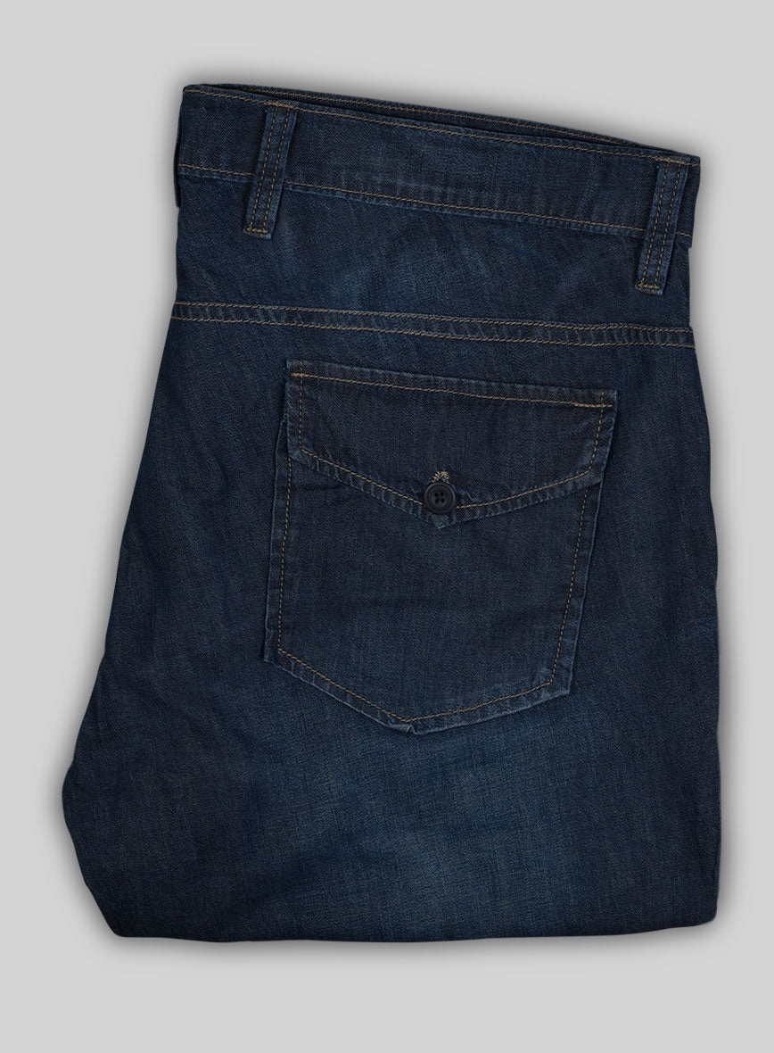 Light Weight Dark Indigo Traveller Jeans - StudioSuits