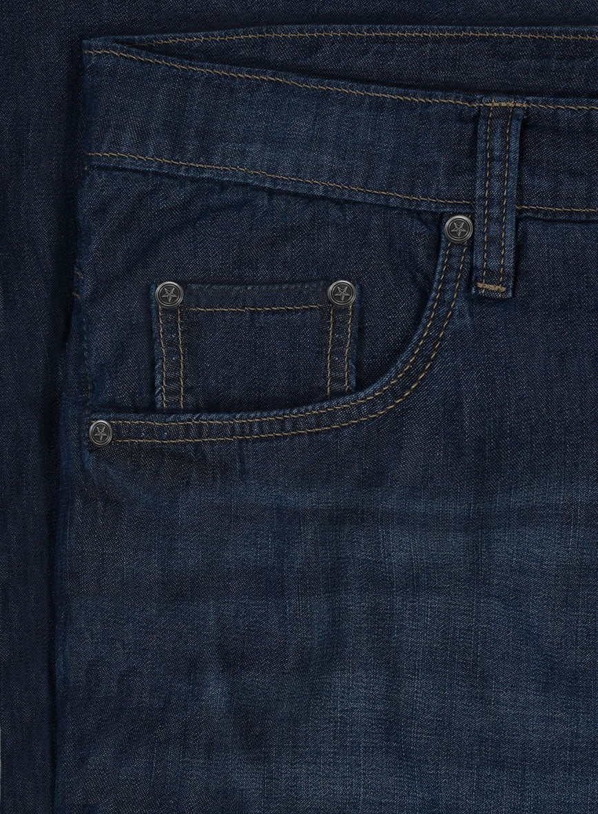 Light Weight Dark Indigo Traveller Jeans - StudioSuits