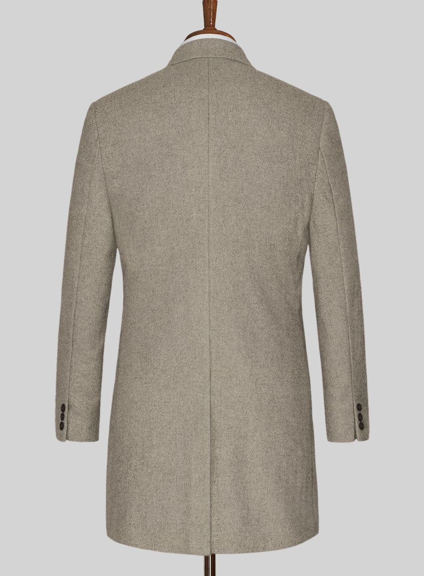 Light Weight Light Brown Tweed Overcoat