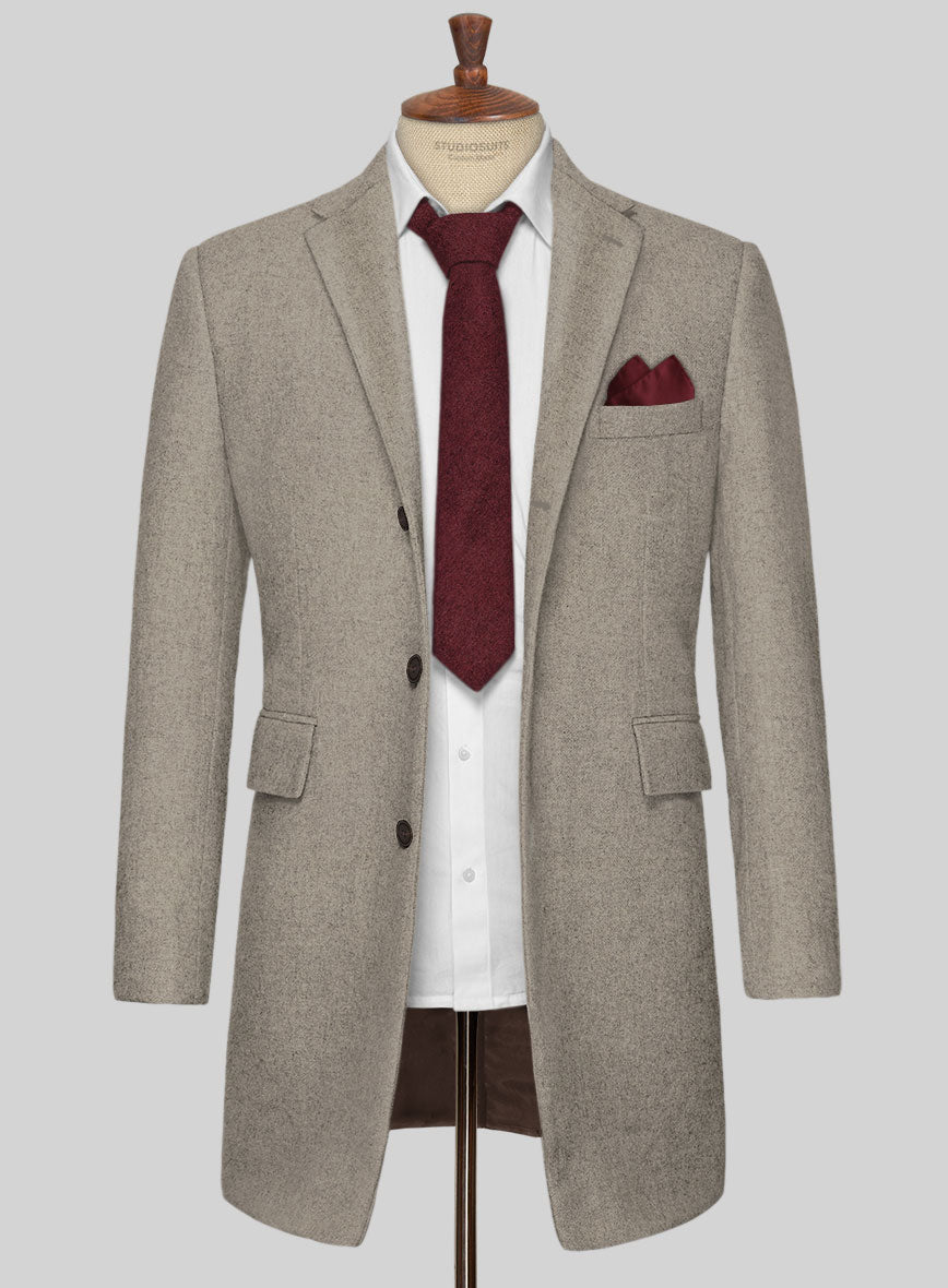 Light Weight Light Brown Tweed Overcoat