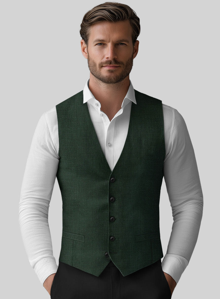 Linen Waist Coat - StudioSuits