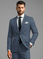 London Loom Blue Abelardo Wool Silk Linen Suit - StudioSuits