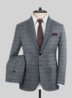 London Loom Blue Bruna Wool Silk Linen Suit - StudioSuits