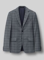 London Loom Blue Bruna Wool Silk Linen Suit - StudioSuits