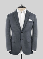 London Loom Blue Eufemia Wool Silk Linen Suit - StudioSuits