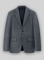 London Loom Blue Eufemia Wool Silk Linen Suit - StudioSuits