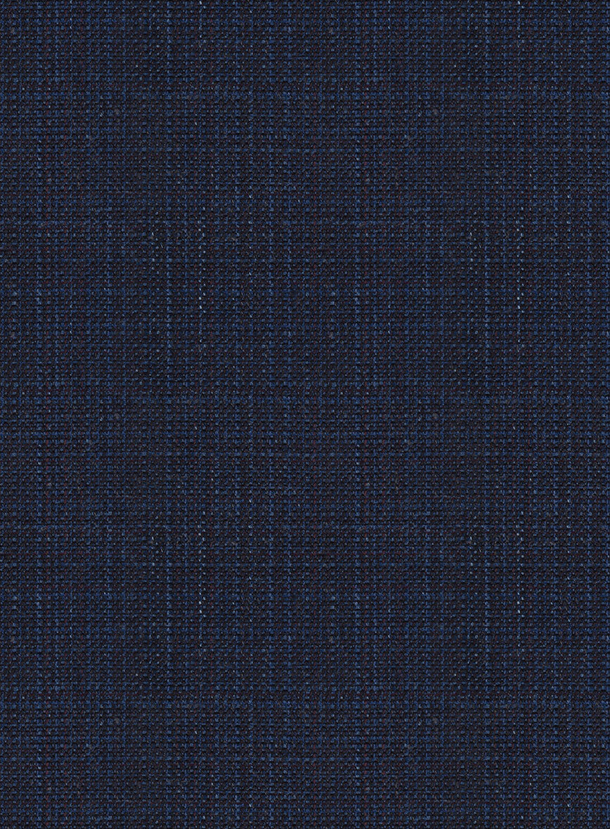 London Loom Blue Ilaria Wool Silk Linen Jacket - StudioSuits