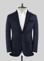 London Loom Blue Ilaria Wool Silk Linen Suit - StudioSuits