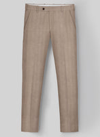 London Loom Brown Herringbone Wool Silk Linen Suit - StudioSuits