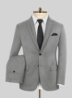 London Loom Gray Abelardo Wool Silk Linen Suit - StudioSuits