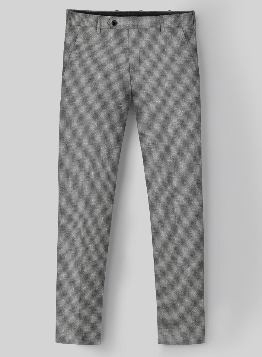 London Loom Gray Abelardo Wool Silk Linen Suit - StudioSuits