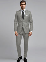London Loom Gray Abelardo Wool Silk Linen Suit - StudioSuits