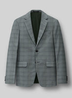 London Loom Gray Blue Bruna Wool Silk Linen Suit - StudioSuits