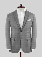 London Loom Gray Bruna Wool Silk Linen Suit - StudioSuits