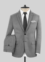 London Loom Gray Eufemia Wool Silk Linen Suit - StudioSuits