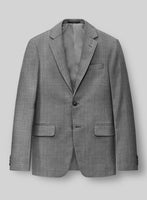 London Loom Gray Eufemia Wool Silk Linen Suit - StudioSuits