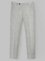 London Loom Gray Herringbone Wool Silk Linen Suit - StudioSuits