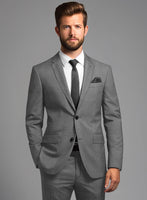 London Loom Gray Nailhead Wool Silk Linen Suit - StudioSuits