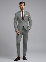 London Loom Gray Stripe Wool Silk Linen Suit - StudioSuits