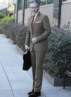 London Loom Gray Twill Wool Silk Linen Suit - StudioSuits