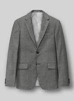 London Loom Gray Twill Wool Silk Linen Suit - StudioSuits