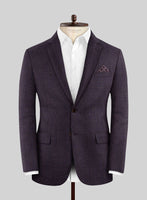 London Loom Wine Ilaria Wool Silk Linen Suit - StudioSuits