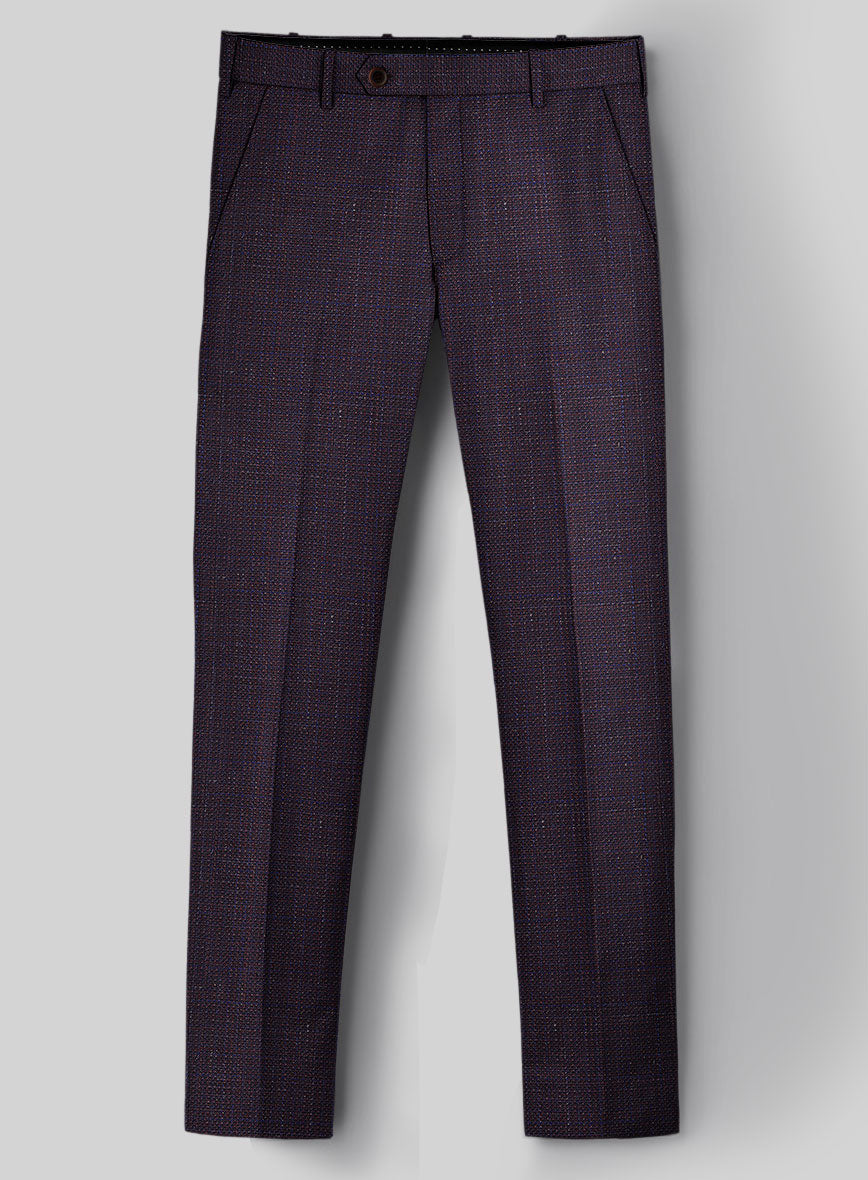 London Loom Wine Ilaria Wool Silk Linen Suit - StudioSuits