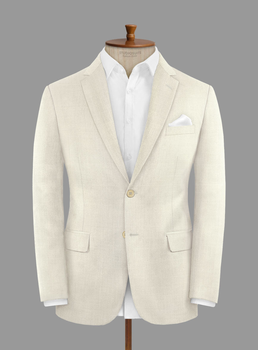 Loro Piana Bianchi Wool Silk Linen Jacket - StudioSuits