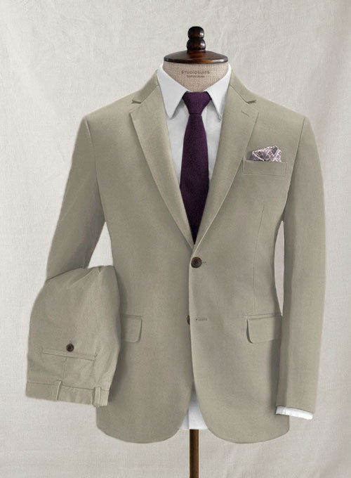 Loro Piana Dark Beige Cotton Suit