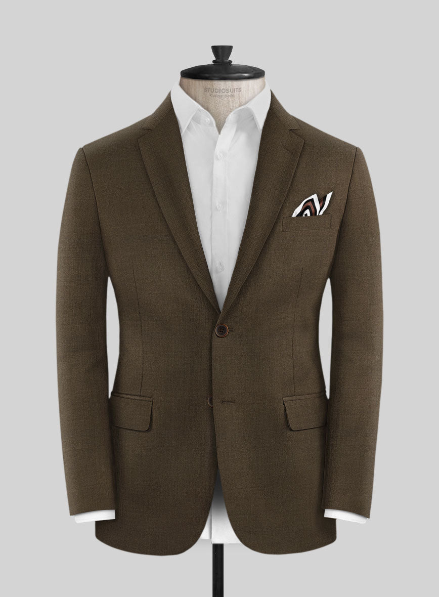 Marco Stretch Brown Wool Jacket - StudioSuits