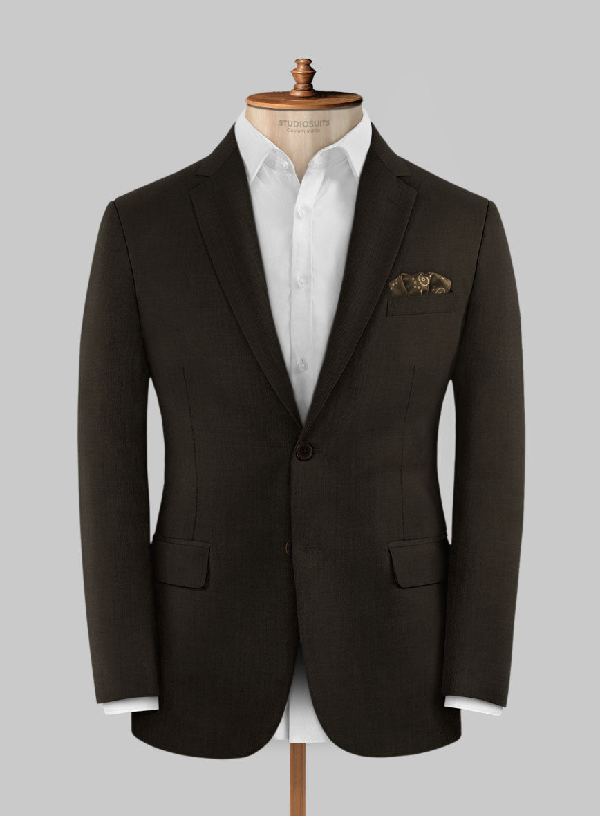 Marco Stretch Deep Brown Wool Jacket - StudioSuits