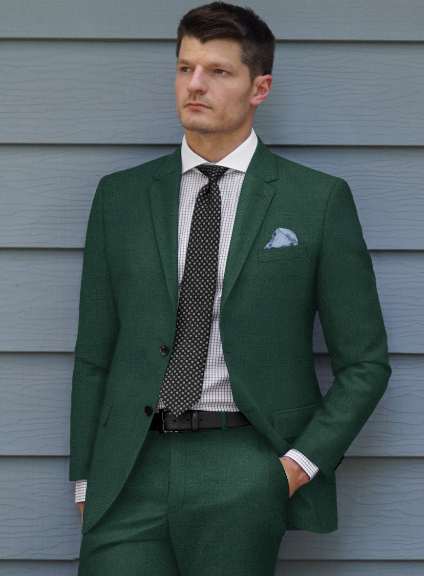 Marco Stretch Emerald Green Wool Jacket - StudioSuits