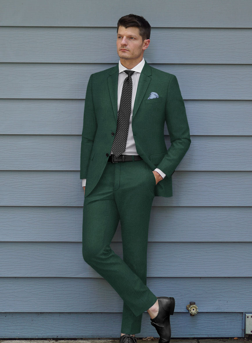 Marco Stretch Emerald Green Wool Suit - StudioSuits