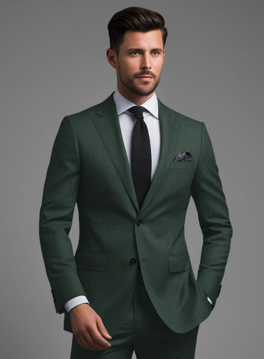 Marco Stretch Hunter Green Wool Jacket - StudioSuits