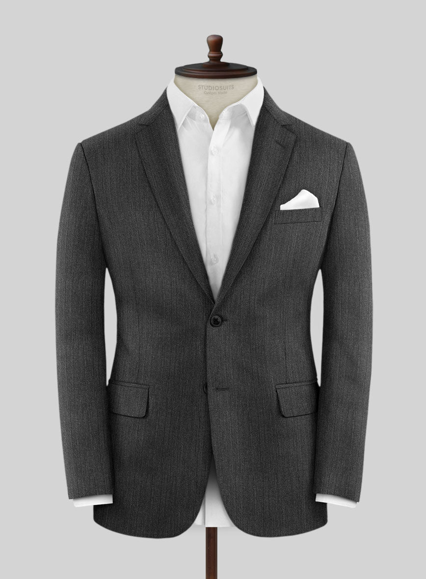 Marco Stretch Iron Gray Wool Jacket - StudioSuits