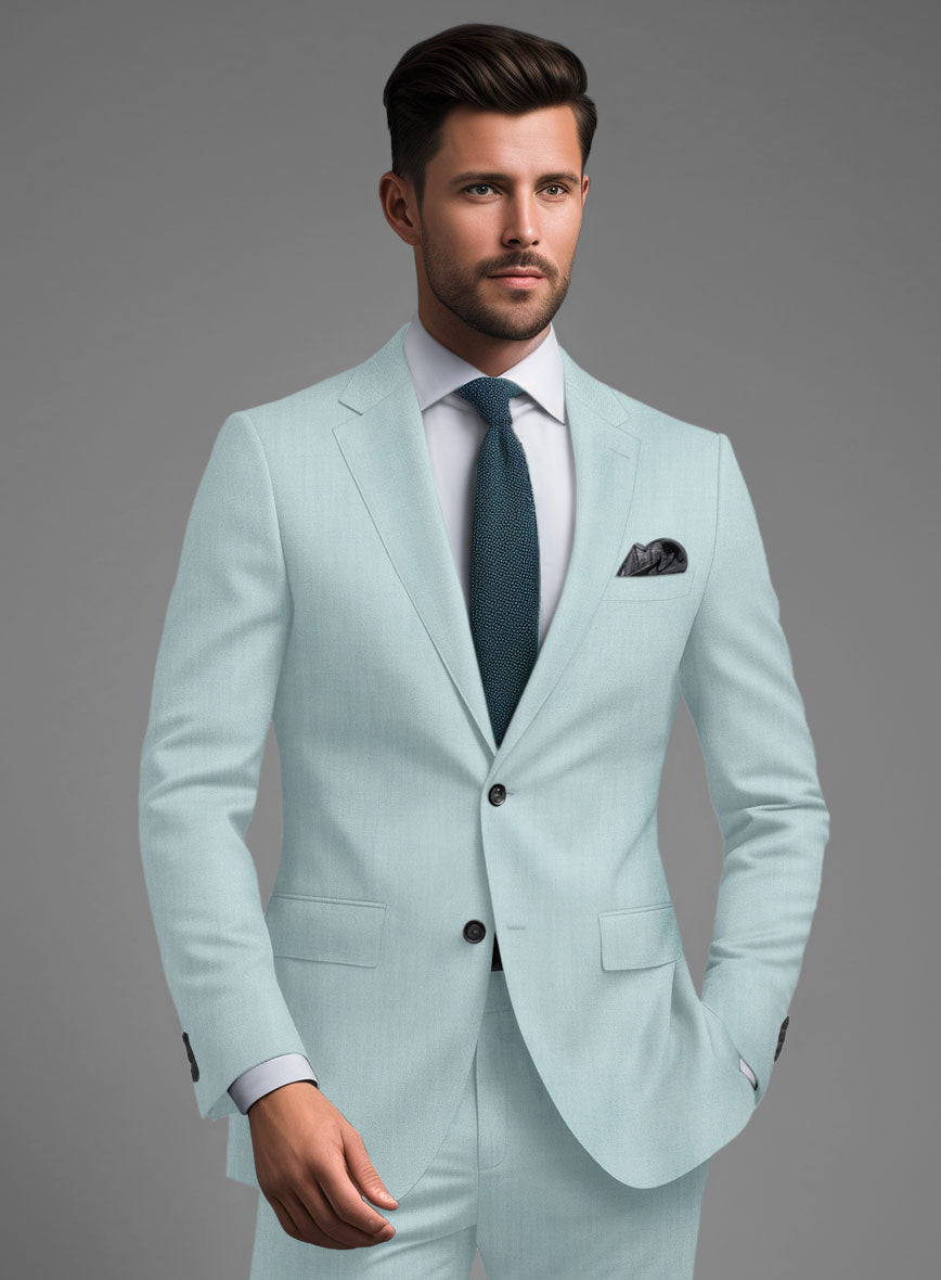 Marco Stretch Light Blue Wool Jacket - StudioSuits