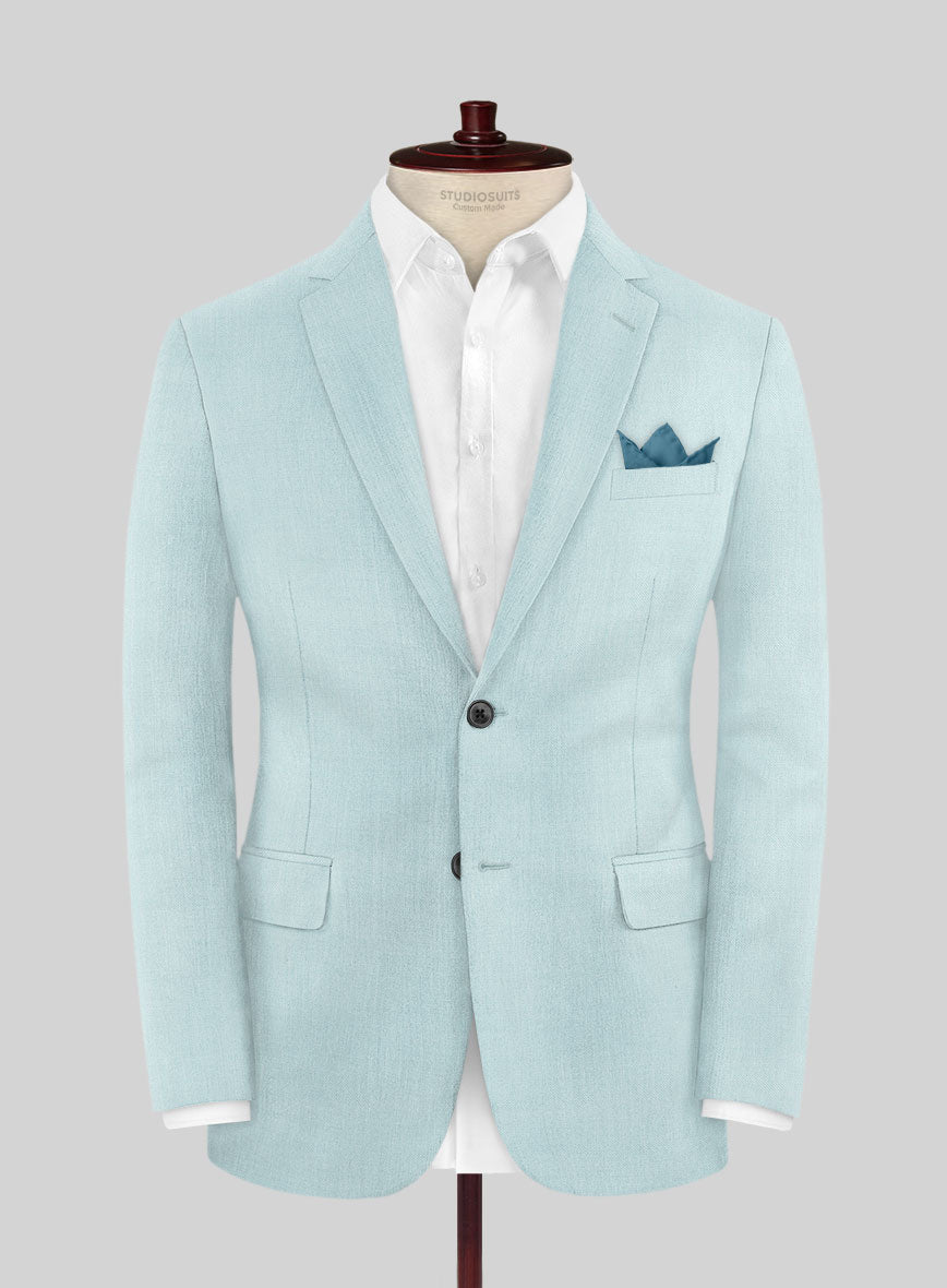 Marco Stretch Light Blue Wool Jacket - StudioSuits