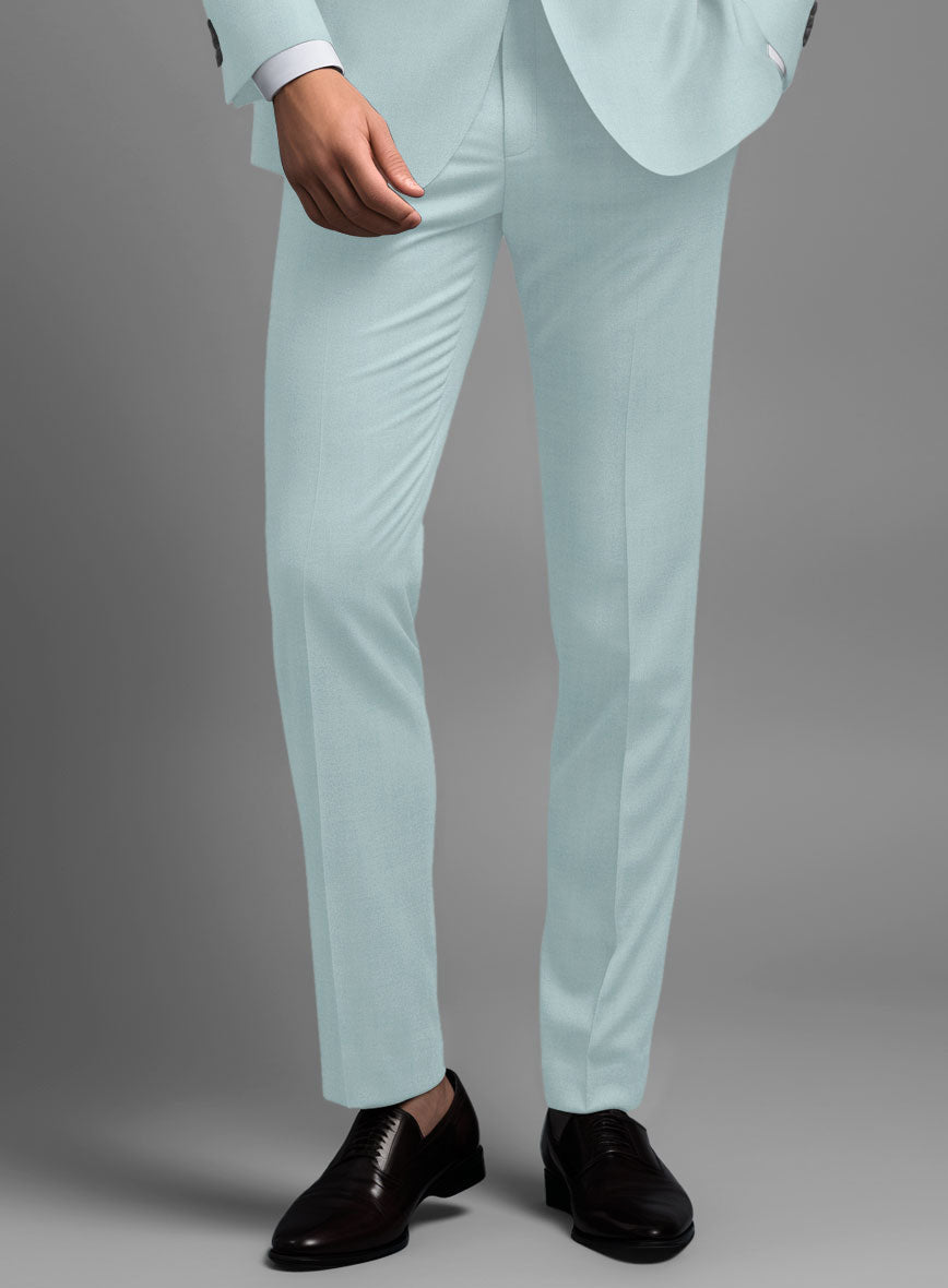 Marco Stretch Light Blue Wool Pants - StudioSuits