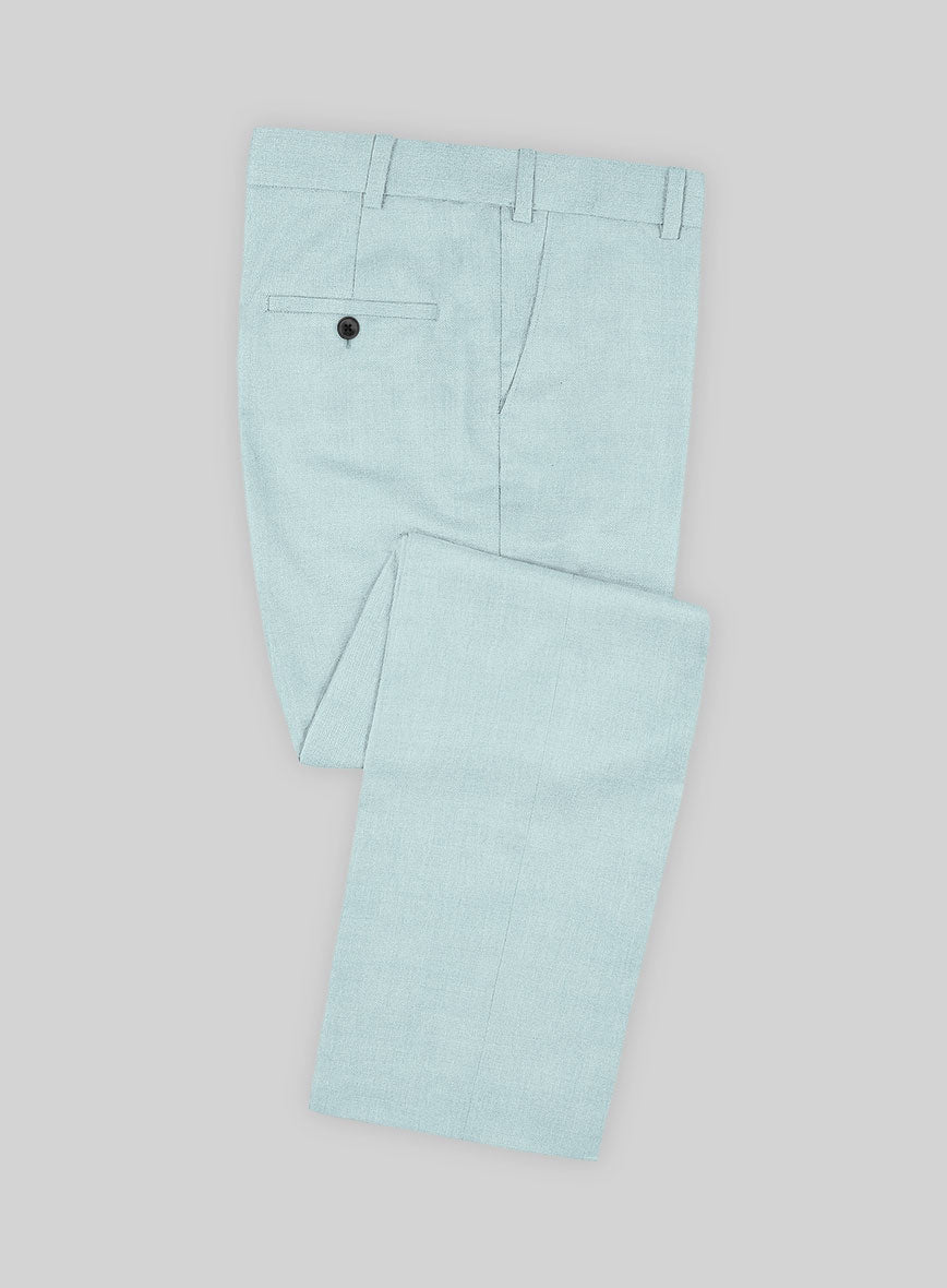 Marco Stretch Light Blue Wool Pants - StudioSuits