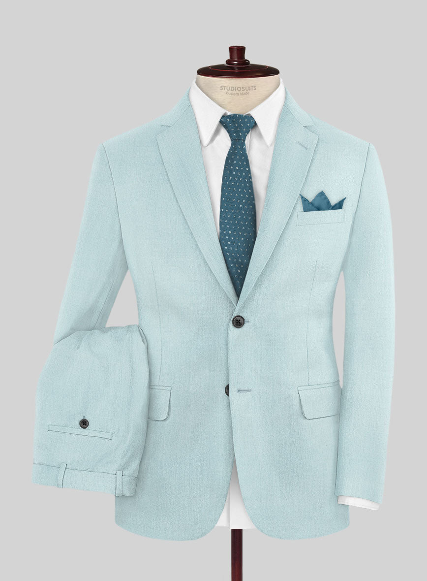 Marco Stretch Light Blue Wool Suit - StudioSuits