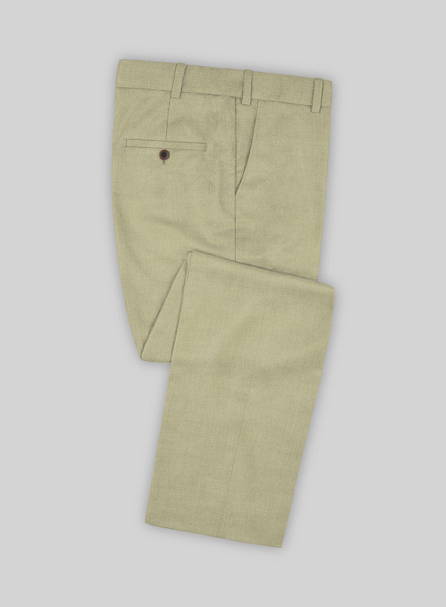 Marco Stretch Light Khaki Wool Pants - StudioSuits