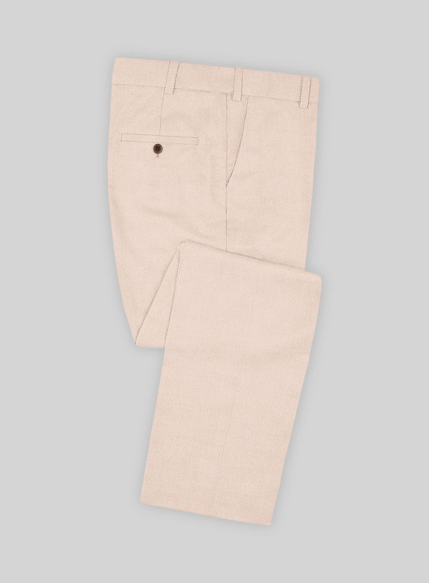 Marco Stretch Light Pink Wool Pants - StudioSuits