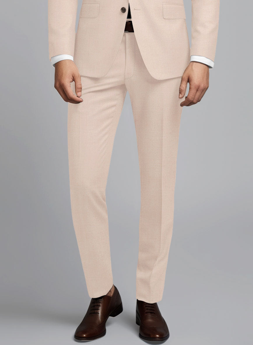 Marco Stretch Light Pink Wool Pants - StudioSuits